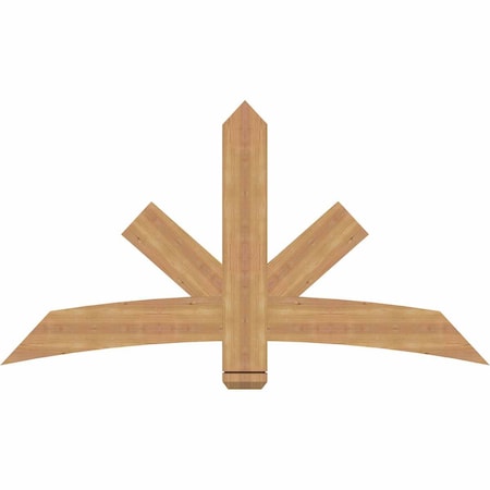 Ekena Millwork Alberta Smooth Timber Gable Bracket, Western Red Cedar, 60"W x 32"H x 1 1/2"D x 5 1/2"F, 13/12 Pitch GBW060X32X0206ALB00SWR